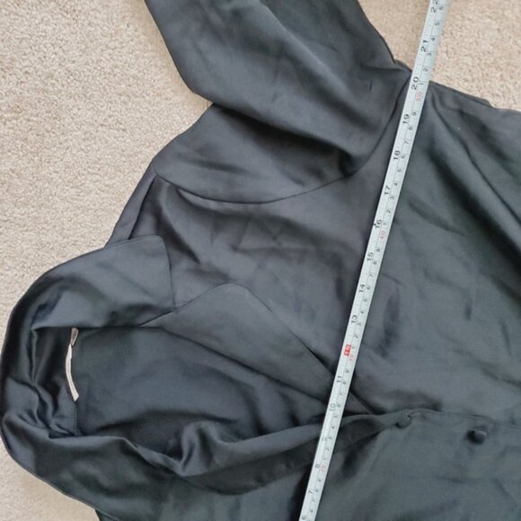 La Vie En Rose Glam Retro Old Hollywood Satin Feather Whimsigoth Pajama Shirt S - Picture 6 of 8